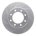 R1 20-25 Chevrolet Silverado 3500 Hd Rear Left Drilled & Slotted Geoperformance Rotor