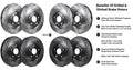 R1 Concepts Brake Rotor- Slotted - Silver Fits Mercedes-Benz E280