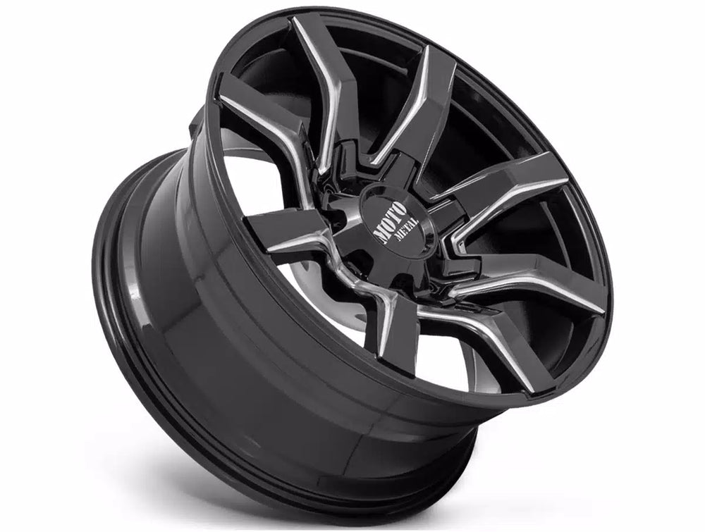 MO804 SPIDER 20X10 8X170 12MM GLOSS BLACK MILLED