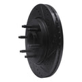 R1 04-08 Ford F-150 RWD Front Right Drilled & Slotted Black Brake Rotor