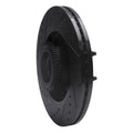 R1 04-08 Ford F-150 RWD Front Right Drilled & Slotted Black Brake Rotor