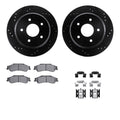 R1 E- Line Series Brake Rotor - D/S - Black w/ Ceramic Pads Hdw