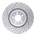 R1 04-07 Volvo V70 Front Drilled & Slotted Silver Brake Rotor Set w/Optimum OE Pads and Hardware