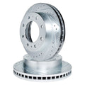R1 Concepts Brake Rotor- Slotted - Silver Fits Mazda 3