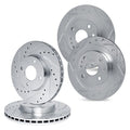 R1 Concepts Brake Rotor- Slotted - Silver Fits Mazda 3