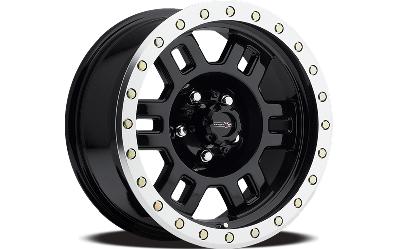 Vision Wheels 8-6.5 NCC BLK/MR RING VOR BL - 398BLZ7881BMR-30D