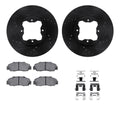 R1 E- Line Series Brake Rotor - D/S - Black w/ Ceramic Pads Hdw