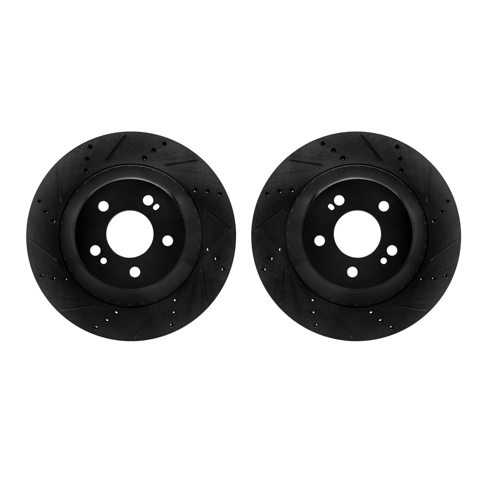 R1 Concepts Brake Rotor- D/S - Black Fits Mercedes-Benz S400
