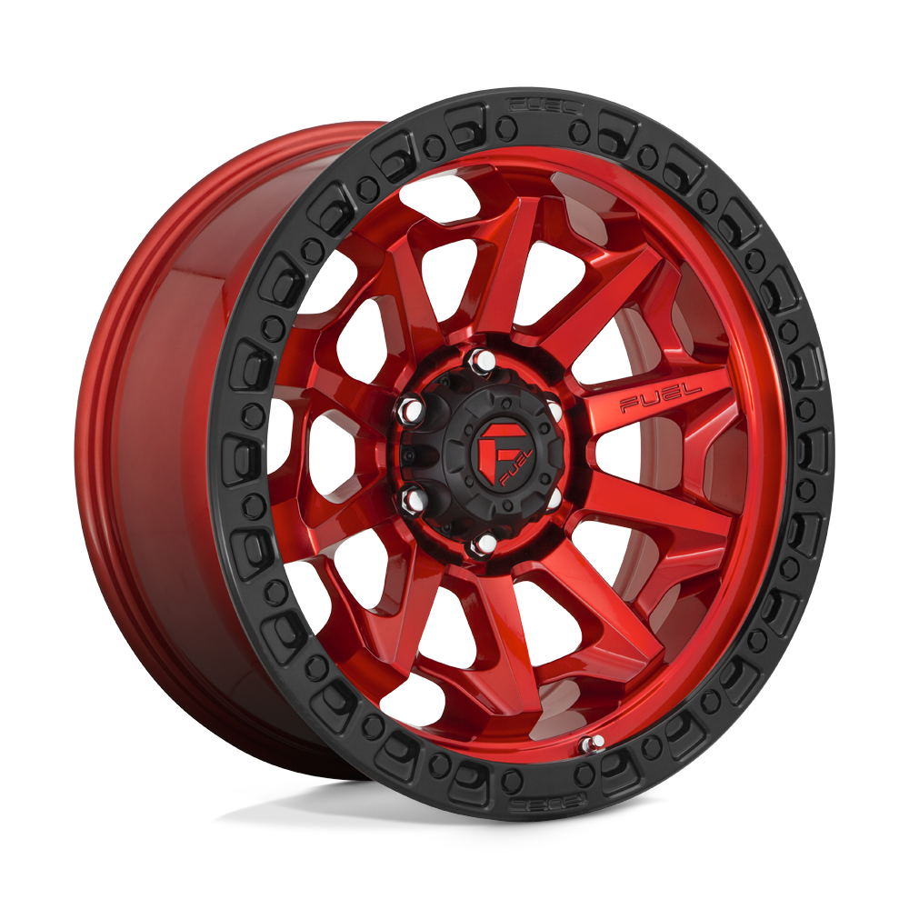 FUEL WHEELS COVERT 16X8 5X5.5 108 QLB -10 CAST ALUMINUM CANDY RED W BLACK BEAD RING D69516808540