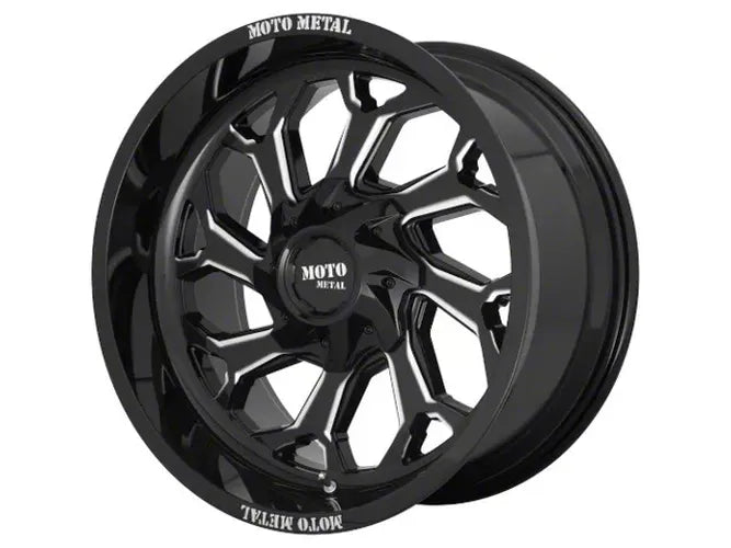 MO999 20x10 6x135.00/6x139.70 GLOSS BLACK MILLED (18 mm)