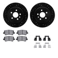 R1 E- Line Series Brake Rotor - D/S - Black w/ Ceramic Pads Hdw