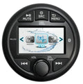 ROUND CUTOUT ROUND O.D. JBL MARINE RECEIVER WITH COLOR SCREEN AND BT AND MUCH M