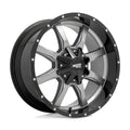 MO970 20x12 8x165.10 GLOSS GREY CENTER W/ GLOSS BLACK LIP (44 mm)