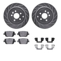 R1 E- Line Series Brake Rotor - D/S - Silver w/ Ceramic Pads Hdw Fits Land Rover