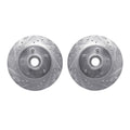 R1 77-95 Buick LeSabre Front Drilled & Slotted Silver Brake Rotor Set