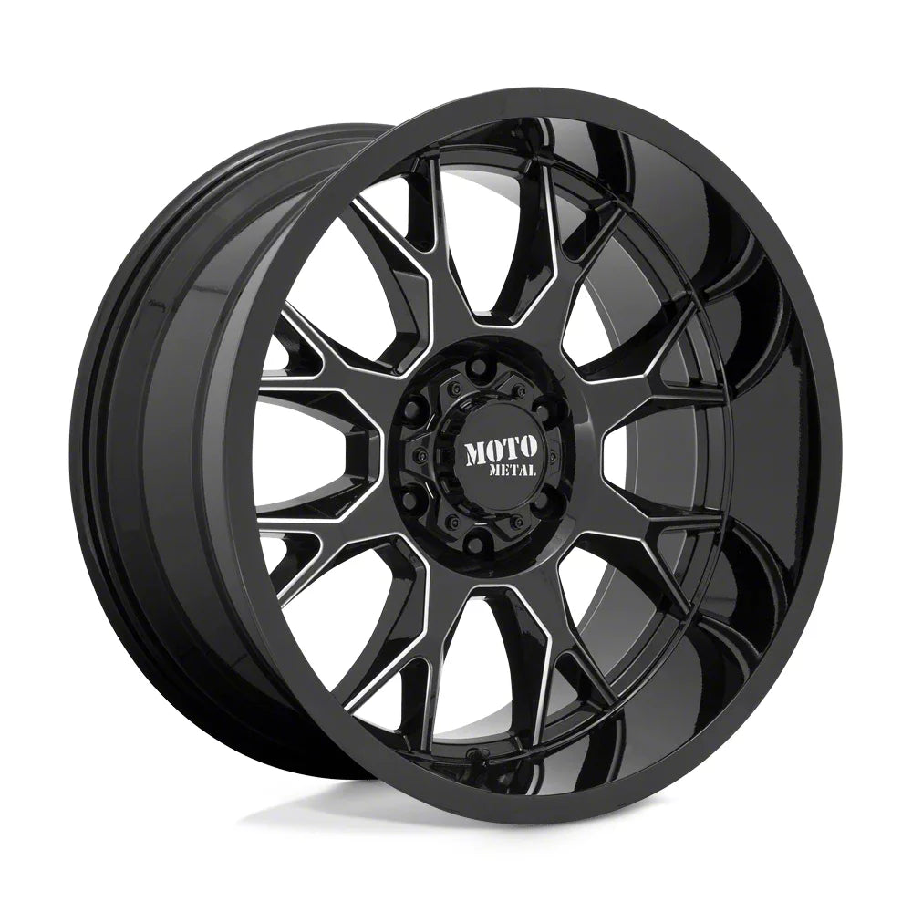 MO806 20X10 8X170 18MM GLOSS BLACK MILLED