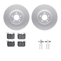 R1 Concepts Brake Rotor- Carbon Coated with Ceramic Pads Hdw Fits BMW 335i