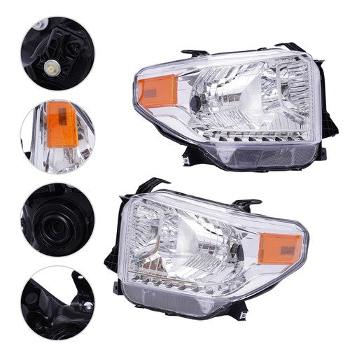 CAPA TY TUNDRA 14 HEADLIGHT ASSY SR/SR5/LIMITED HALOGEN W/O LEVEL ADJUSTER RH
