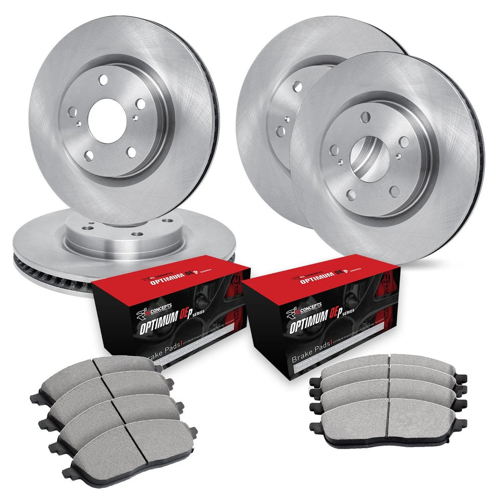 R1 Concepts Brake Rotor- Blank with Optimum Oe Pads Fits Jaguar Vanden
