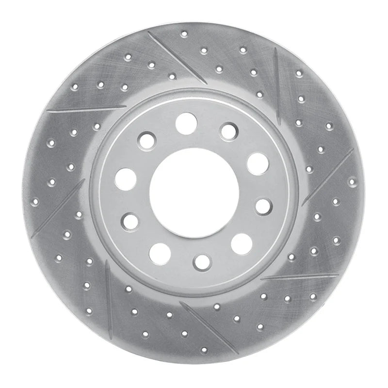 DFC 07-18 Land Rover Range Rover Evoque Front Drilled & Slotted Geoperformance Rotors