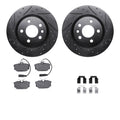 R1 E- Line Series Brake Rotor - D/S - Black w/ Ceramic Pads Hdw Fits Volkswagen EuroVan