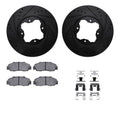 R1 E- Line Series Brake Rotor - D/S - Black w/ Ceramic Pads Hdw Fits Acura CL