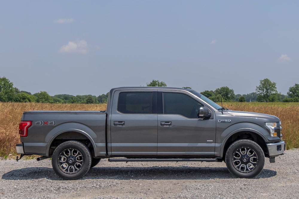 Rough Country BA2 Running Board Side Step Bars Ford F-150 F-250 F-350 2WD 4WD (15-26) 41010A