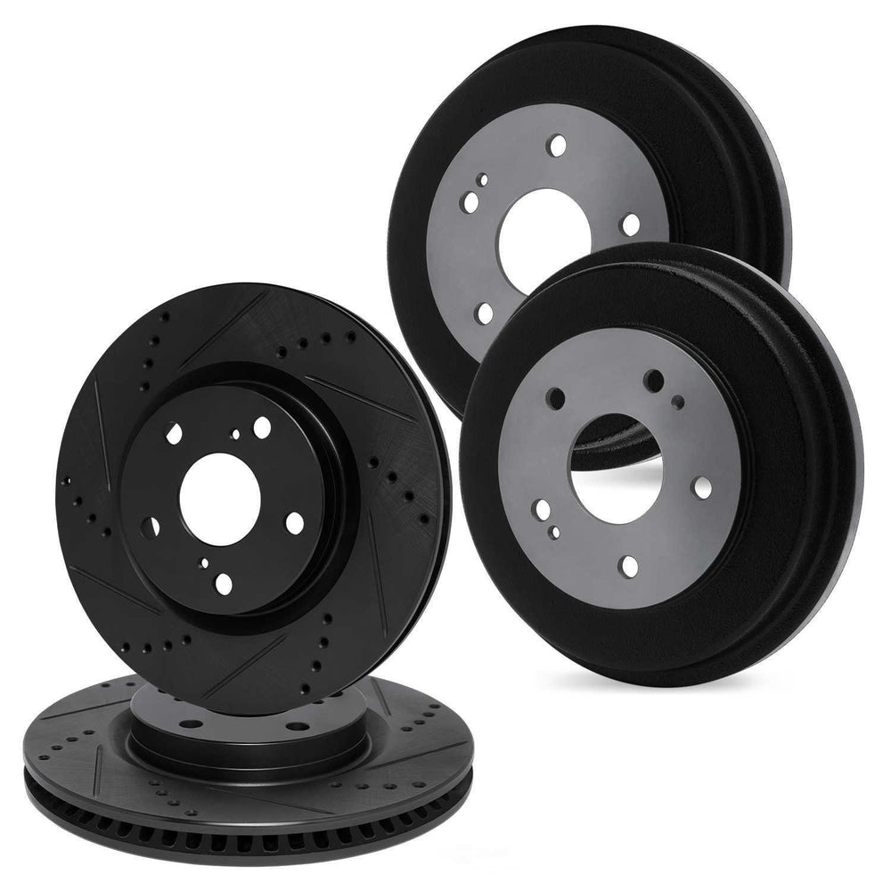 R1 Concepts Brake Rotor Drum- D/S - Black Fits Buick Skylark