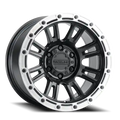 Raceline Wheels COMPASS SATIN BLACK W SILVER RING 17X8 5X110 30