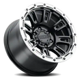 Raceline Wheels COMPASS SATIN BLACK W SILVER RING 17X8 5X110 30