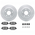 DFC 12-16 Chrysler Town & Country (Van) Rear Drill/Slot Geoperf Rotors 5000 Advanced Pads w/Hardware