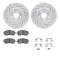 DFC 97-02 Subaru Forester Front Drill/Slot Geoperformance Rotors 5000 Advanced Brake Pads w/Hardware