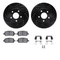 R1 E- Line Series Brake Rotor - D/S - Black w/ Ceramic Pads Hdw Fits Chevrolet Cobalt
