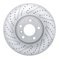 R1 20-22 Ford Mustang Right Front Drilled & Slotted Geoperformance Rotor