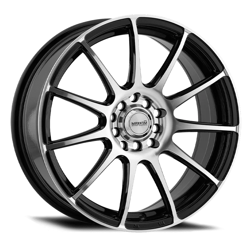Maxxim Champ 17x7 8x100/108 ET40 Machined Face / Gloss Black