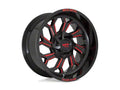 MO999 20x10 8x165.10 GLOSS BLACK MILLED W/ RED TINT (18 mm)