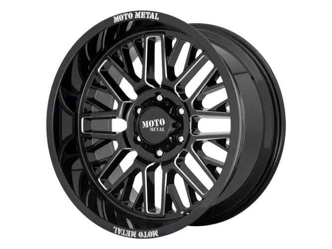 MO802 20x10 5x150.00 GLOSS BLACK MILLED (18 mm)
