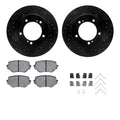 R1 E- Line Series Brake Rotor - D/S - Black w/ Ceramic Pads Hdw Fits Suzuki Sidekick