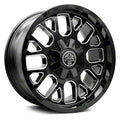 ATTITUDE 802 20X9.0 GLOSS BLACK/MILLED 6X135/6X139.7 12MM OS 106.1 CB