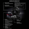 R1 Concepts Black Drilled Slotted Rotors with 5000 Oep Brake Pads Hdw Fits BMW 530i