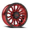 Vision Wheel 8-6.5 GRED GBLK LIP VIS KORUPT 405-2981GRGBL12