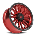 Vision Wheel 8-6.5 GRED GBLK LIP VIS KORUPT 405-2981GRGBL12
