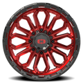 Vision Wheel 8-6.5 GRED GBLK LIP VIS KORUPT 405-2981GRGBL12