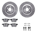 R1 E- Line Series Brake Rotor - D/S - Silver w/ Ceramic Pads Hdw