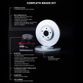 R1 Concepts Brake Rotor- Carbon Coated with Optimum Oe Pads Fits Audi A3
