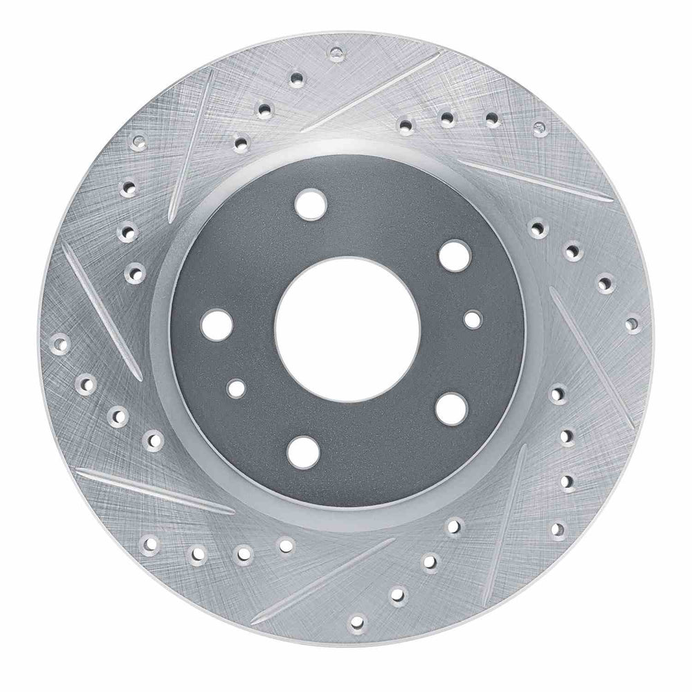 R1 88-89 Chevrolet C3500 Front Left Drilled Black Brake Rotor