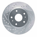R1 88-89 Chevrolet C3500 Front Left Drilled Black Brake Rotor