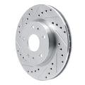 R1 88-89 Chevrolet C3500 Front Left Drilled Black Brake Rotor