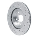 R1 88-89 Chevrolet C3500 Front Left Drilled Black Brake Rotor