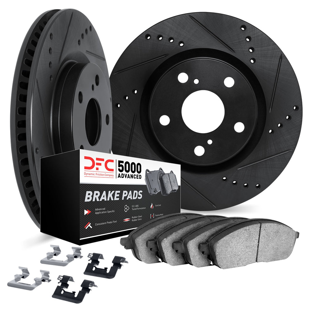R1 04-10 Toyota Sienna Front & Rear Carbon Coated Brake Rotor Set w/Ceramic Pads and Hardware